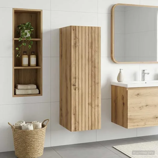 Cabinet de Salle de Bain Mural Chêne artisanal