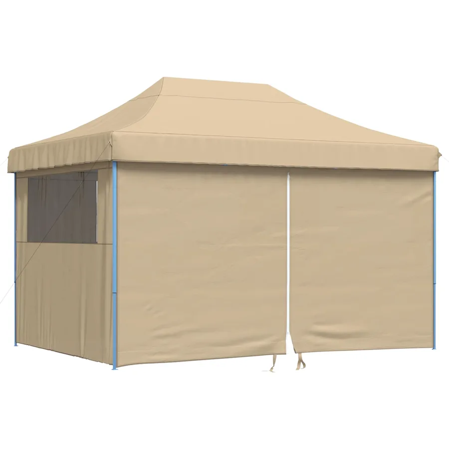Tente de fête Beige 279 x 410 x 315 cm Tissu Oxford - 3