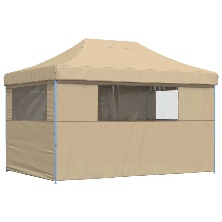 Tente de fête Beige 279 x 410 x 315 cm Tissu Oxford - 7