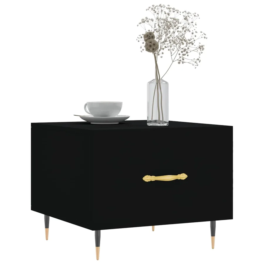 Table basse Noir 50x50x40 cm Bois d'ingénierie - 3