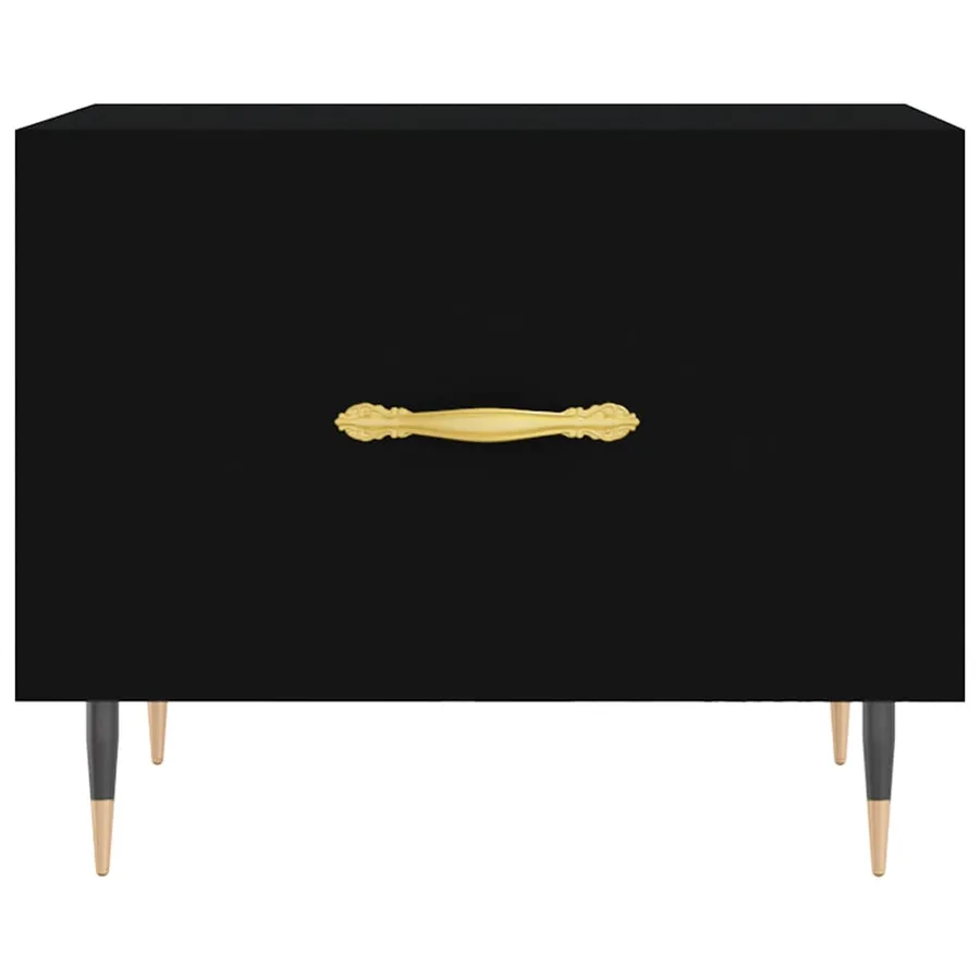 Table basse Noir 50x50x40 cm Bois d'ingénierie - 5