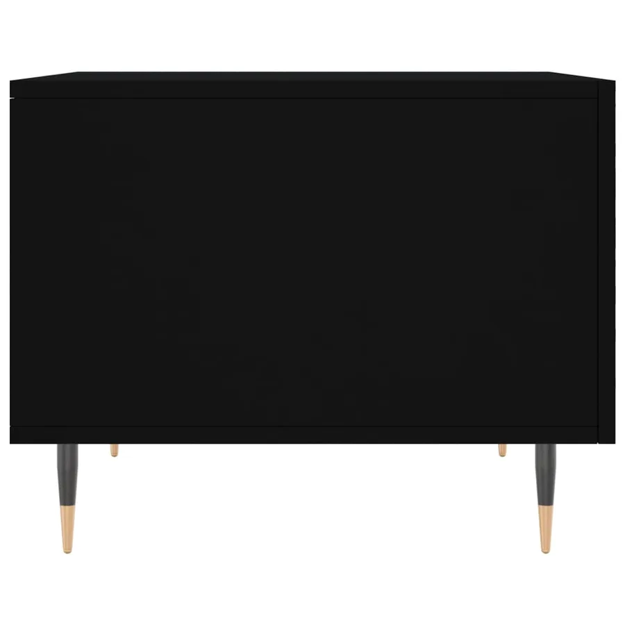 Table basse Noir 50x50x40 cm Bois d'ingénierie - 7