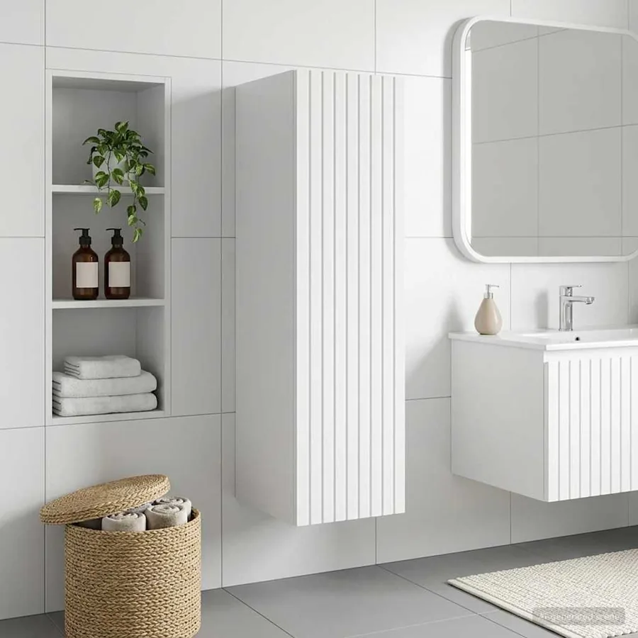 Cabinet de Salle de Bain Mural Blanc brillant