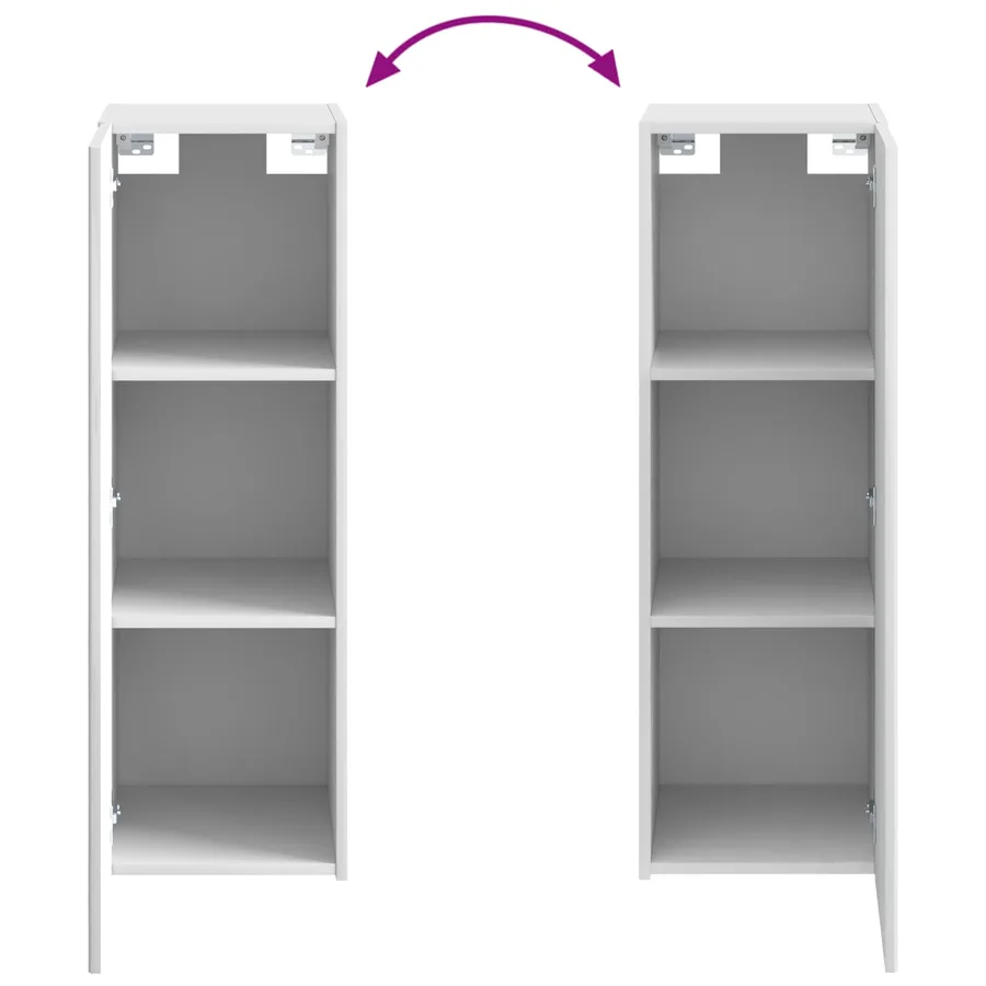 Cabinet de Salle de Bain Mural Blanc brillant - 7