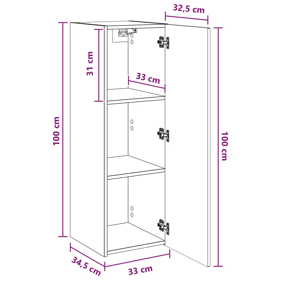 Cabinet de Salle de Bain Mural Blanc brillant - 9