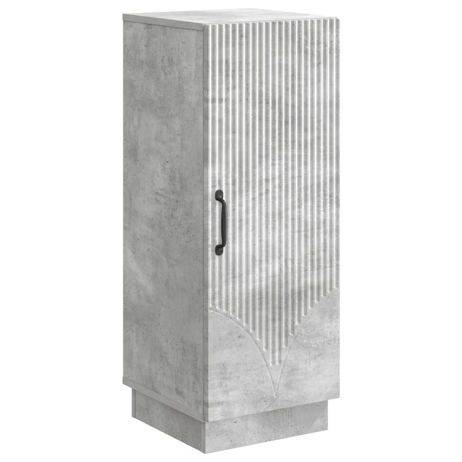 Buffet Gris béton 33 x 34,5 x 87 cm Bois d'ingénierie - 2
