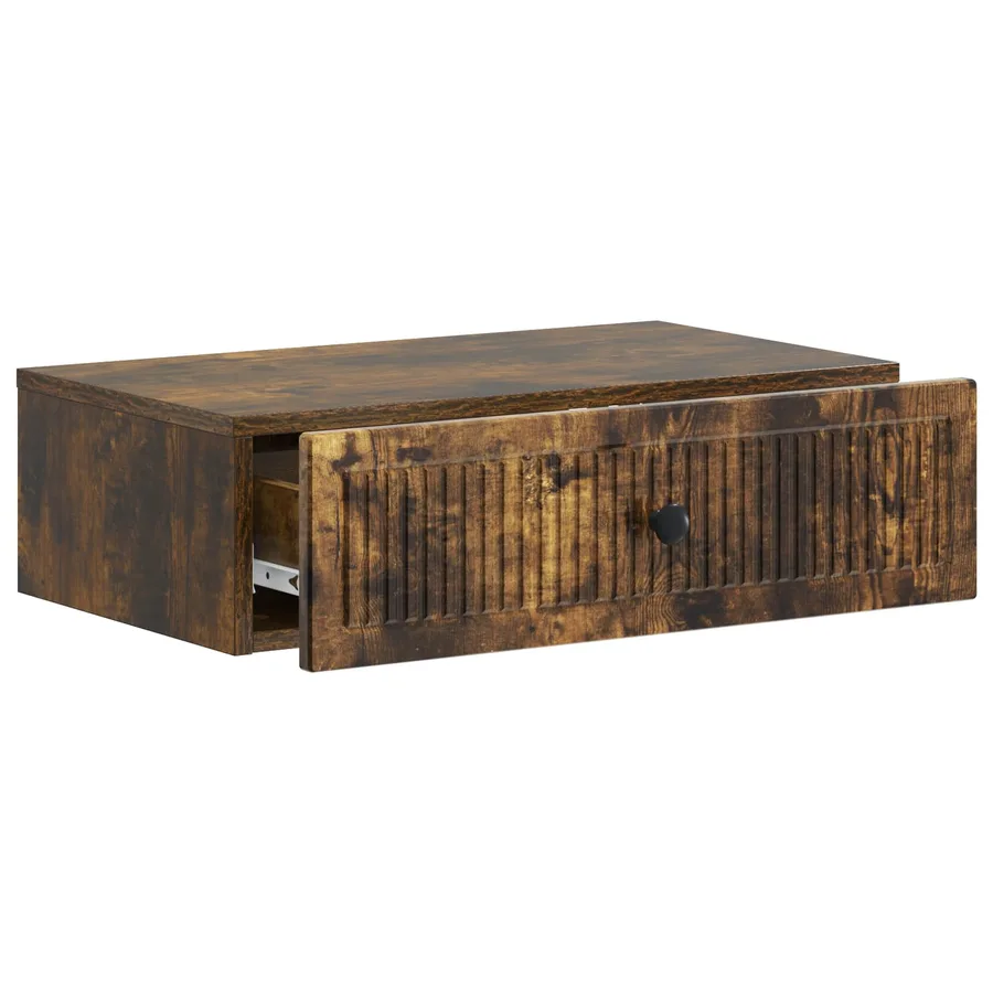 Table d'appoint murale Chêne fumé 59 x 34,5 x 17 cm - 4
