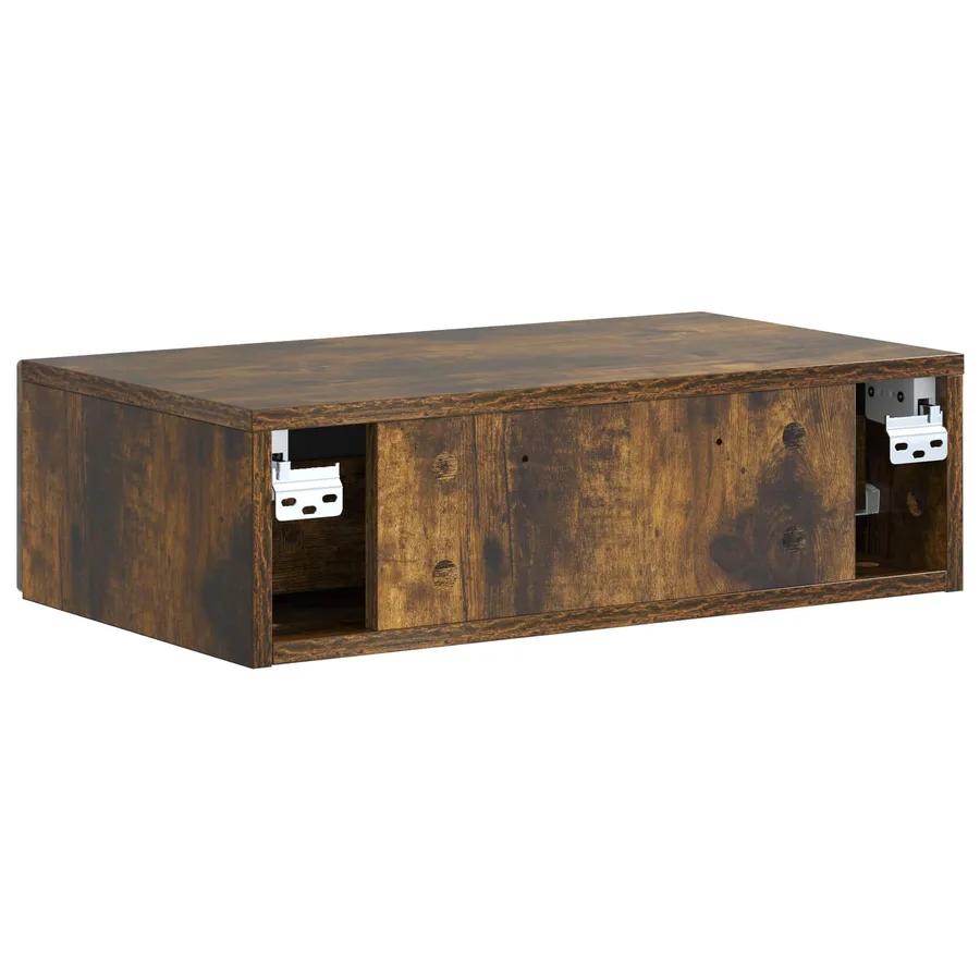 Table d'appoint murale Chêne fumé 59 x 34,5 x 17 cm - 7