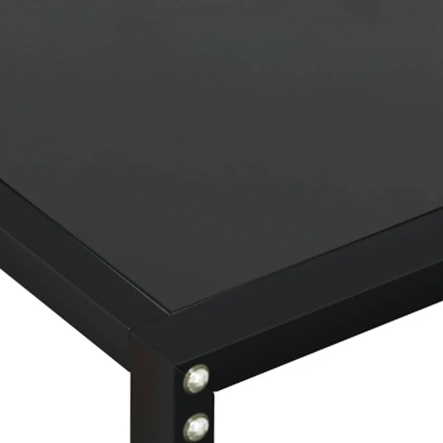 Table console Noir 180x35x75,5 cm Verre trempé - 5