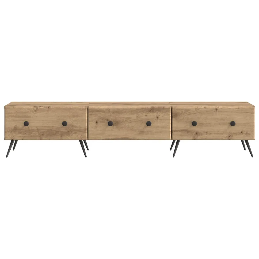 Meuble TV 147 x 34,5 x 30 cm Chêne artisanal Bois d'ingénierie - 6