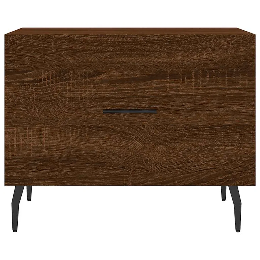Table basse Chêne marron 50x50x40 cm Bois d'ingénierie - 5