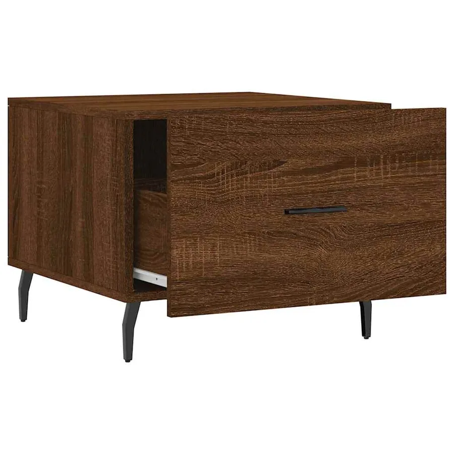 Table basse Chêne marron 50x50x40 cm Bois d'ingénierie - 6