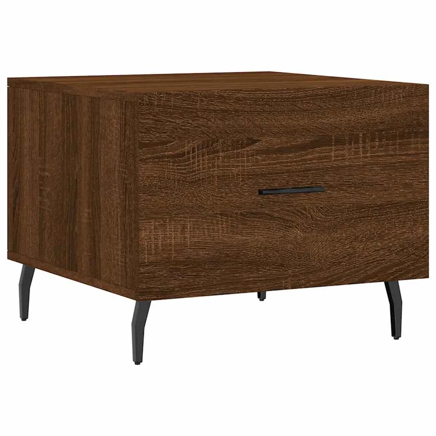 Table basse Chêne marron 50x50x40 cm Bois d'ingénierie - 8
