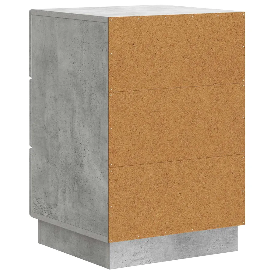 Cabinet de chevet avec tiroir Gris béton 43 x 41 x 63,5 cm - 7