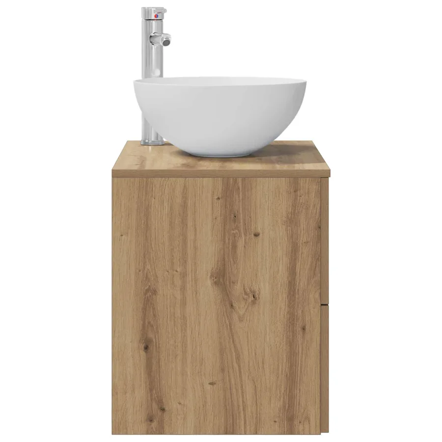 Meuble lavabo mural Chêne artisanal 49,5 x 35 x 63 cm - 4
