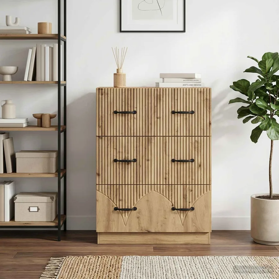 Armoire à tiroirs 66 x 34,5 x 87 cm Bois d'ingénierie - 4
