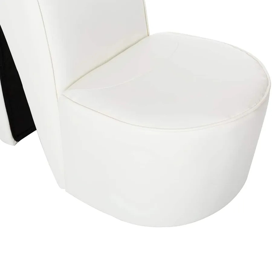 Chaise en forme de chaussure à talon haut Blanc Similicuir - 7