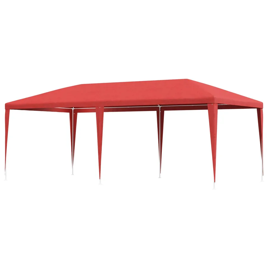 Tente de fête Rouge 600 x 300 x 255 cm PE et acier