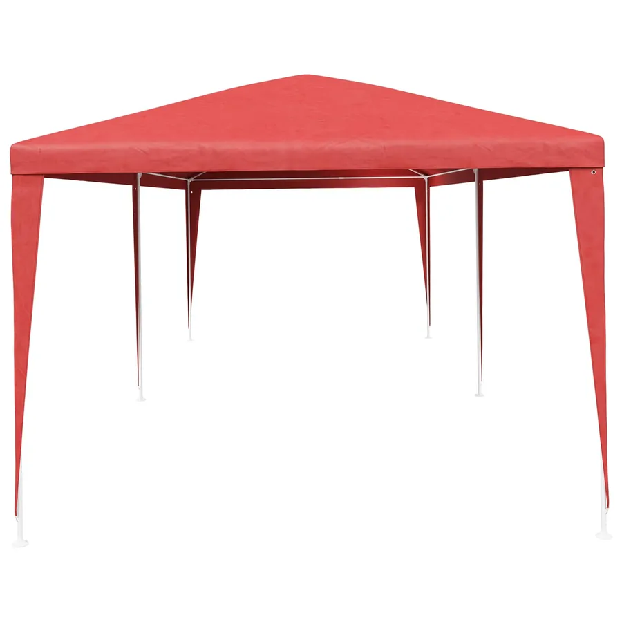 Tente de fête Rouge 600 x 300 x 255 cm PE et acier - 2