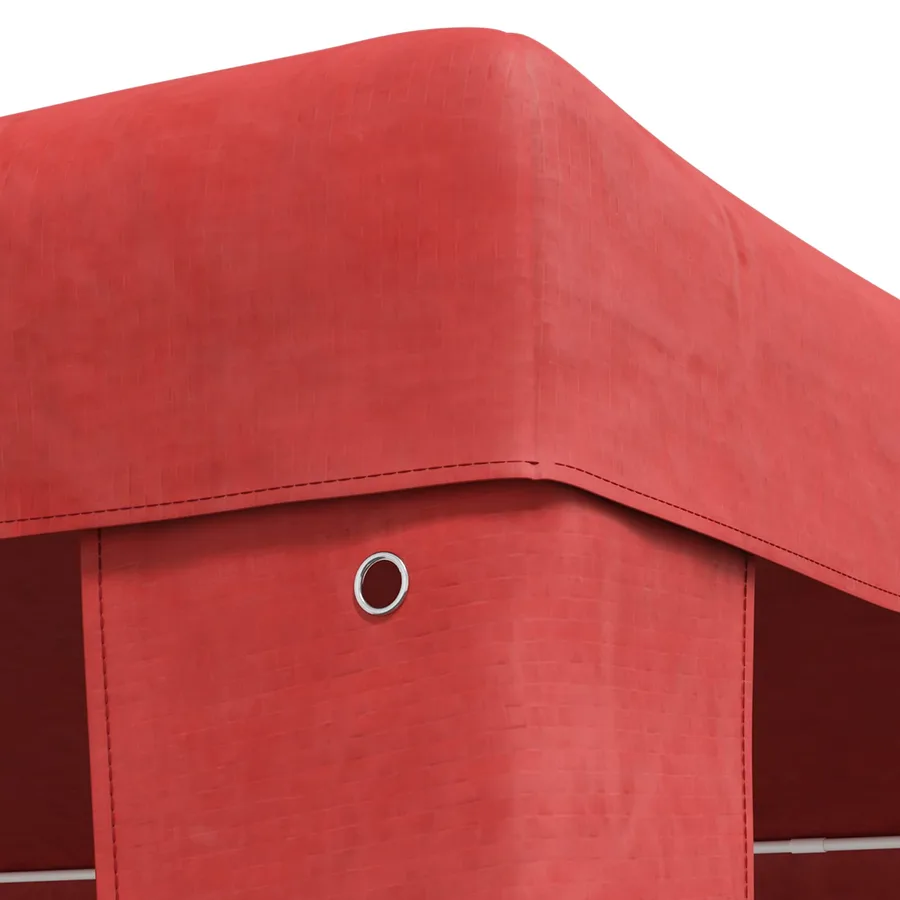Tente de fête Rouge 600 x 300 x 255 cm PE et acier - 4
