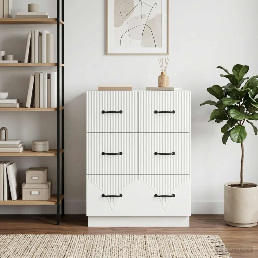 Armoire à tiroirs Blanc 66 x 34,5 x 87 cm Bois d'ingénierie