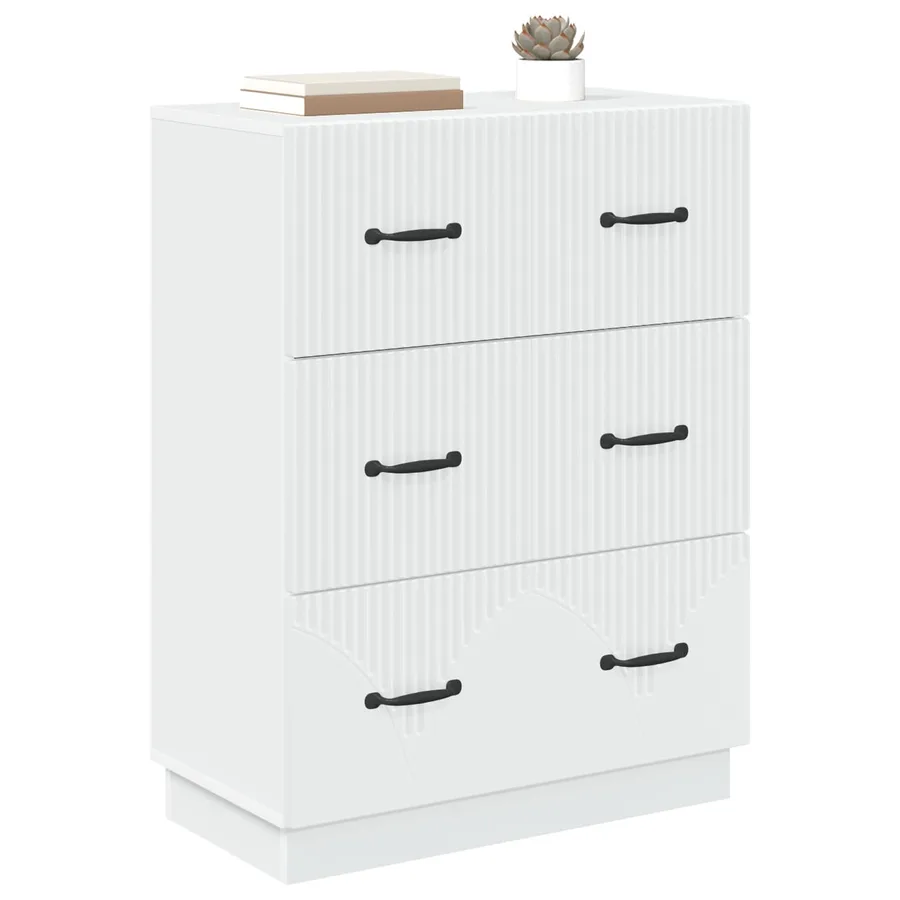 Armoire à tiroirs Blanc 66 x 34,5 x 87 cm Bois d'ingénierie - 3