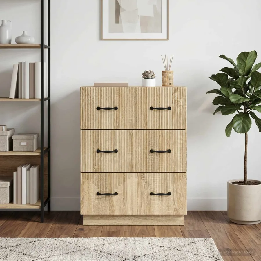 Armoire à tiroirs Chêne Sonoma 66 x 34,5 x 87 cm - 4