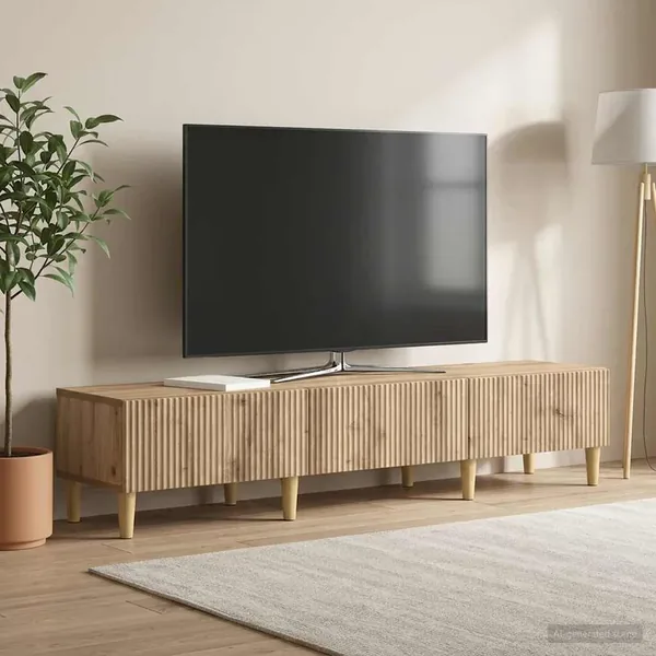 Meuble TV 147 x 34,5 x 30 cm Chêne artisanal Bois d'ingénierie