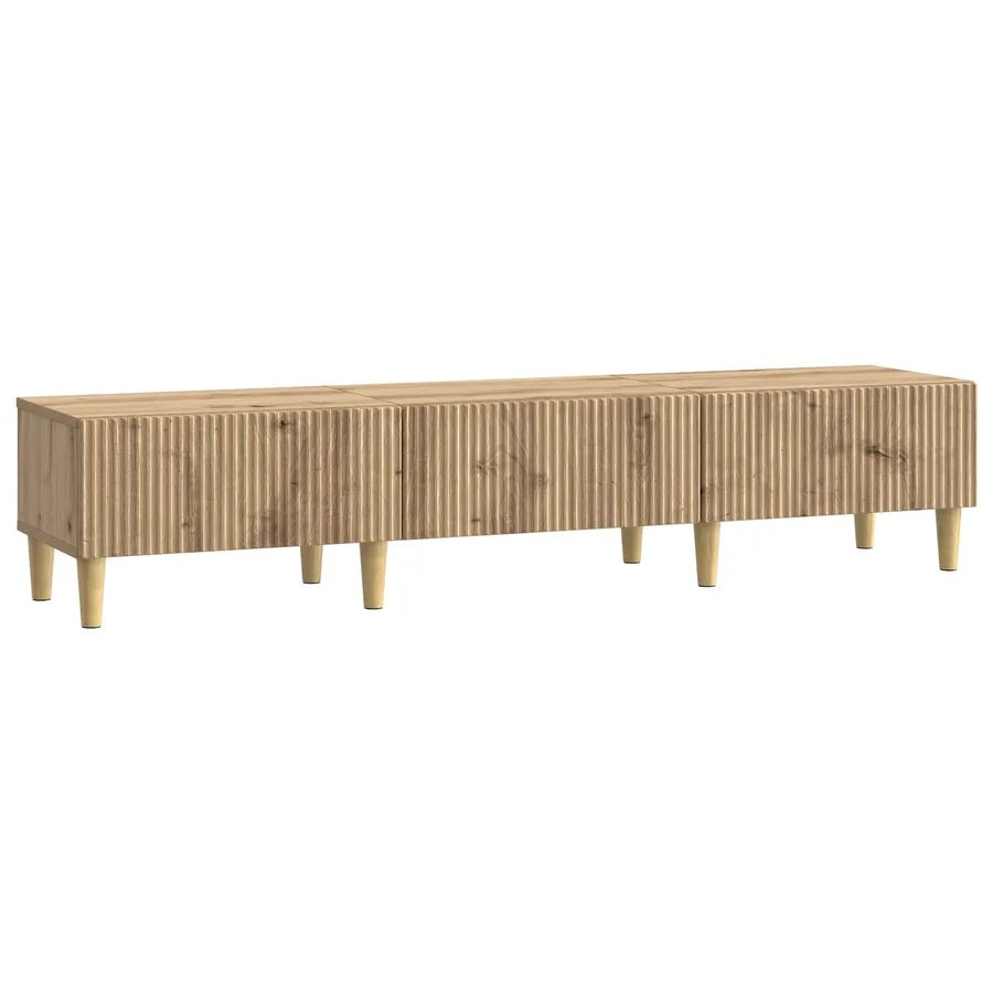Meuble TV 147 x 34,5 x 30 cm Chêne artisanal Bois d'ingénierie - 2