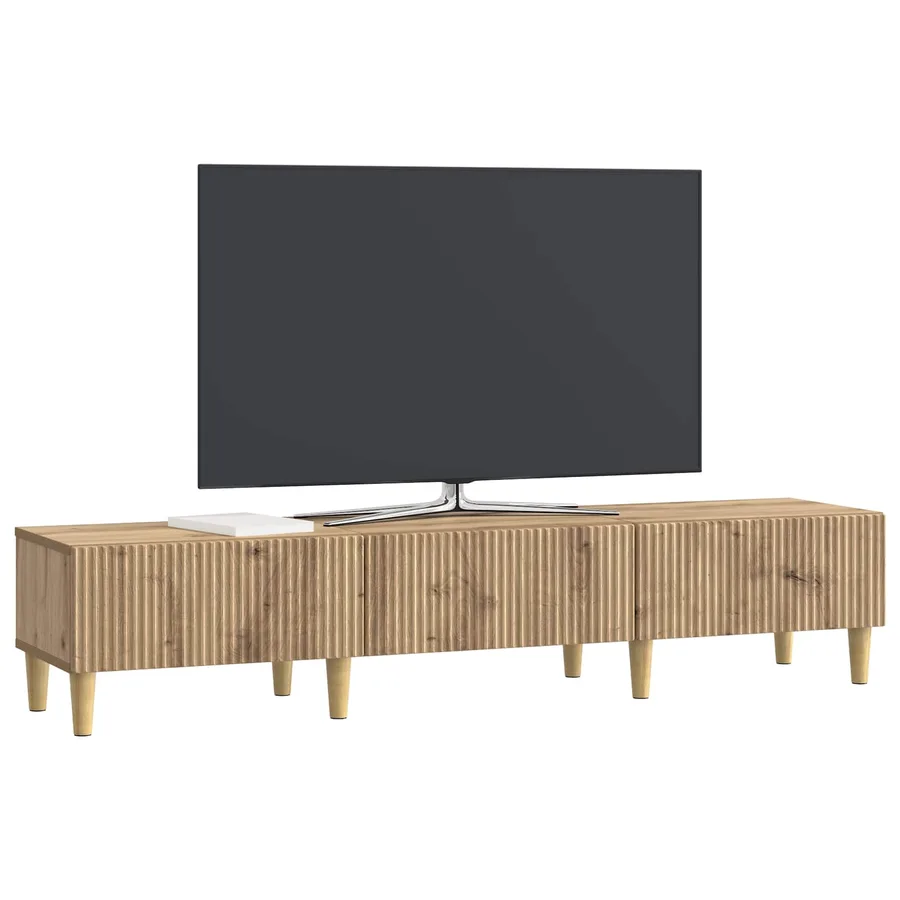 Meuble TV 147 x 34,5 x 30 cm Chêne artisanal Bois d'ingénierie - 3
