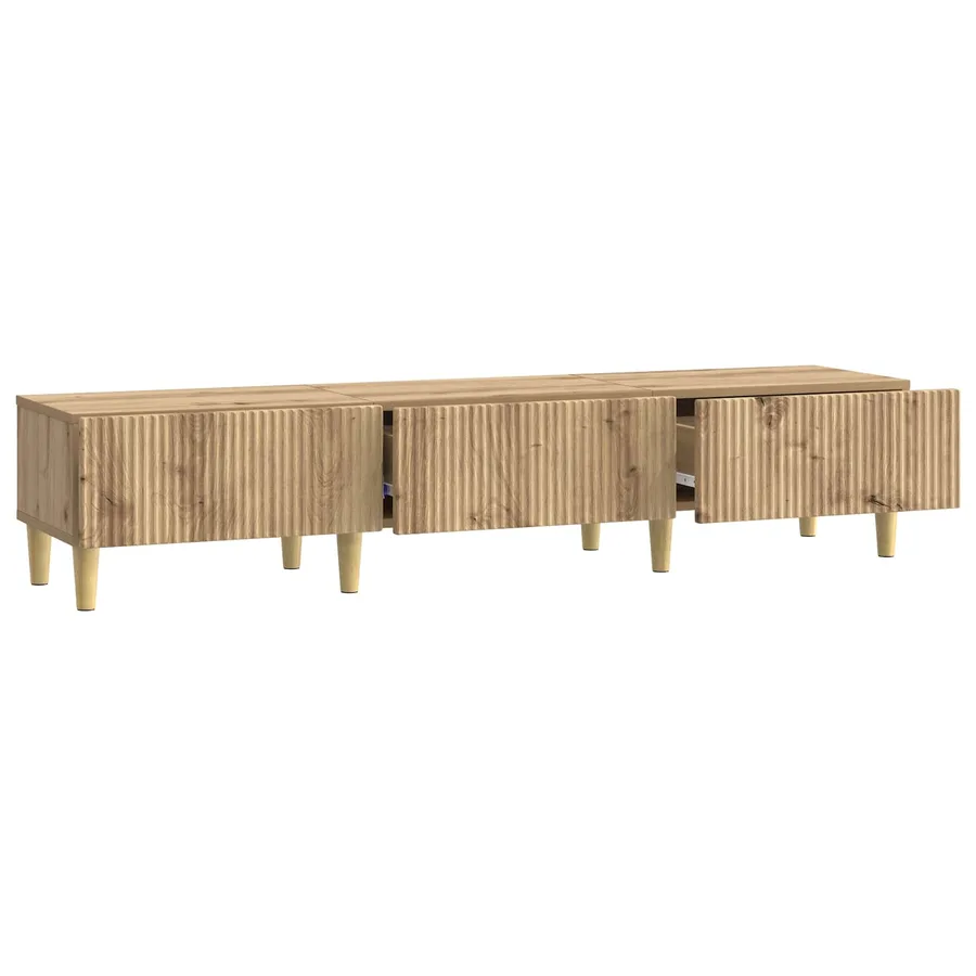 Meuble TV 147 x 34,5 x 30 cm Chêne artisanal Bois d'ingénierie - 5