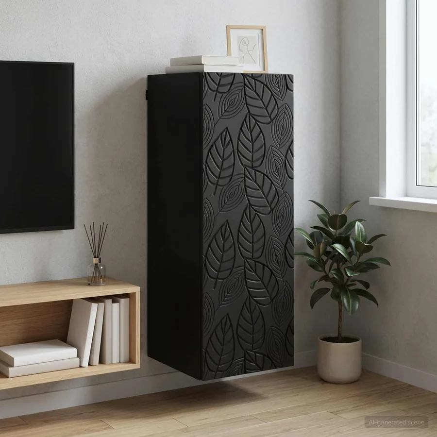Armoire Murale Noir 33 x 34,5 x 90 cm Bois d'ingénierie