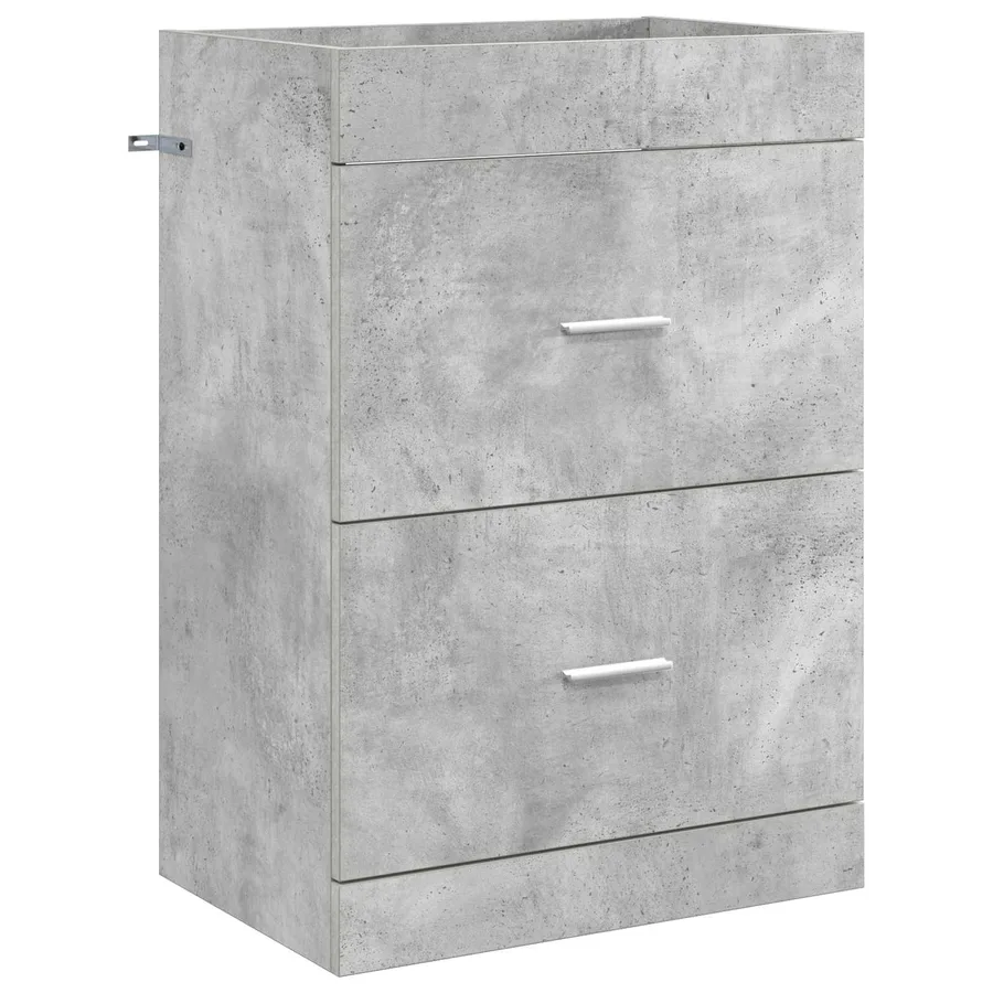 Meuble sous lavabo de salle de bain Gris béton - 2