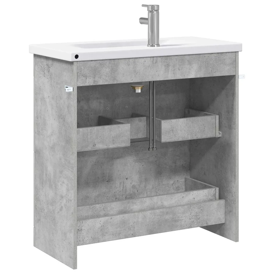 Ensemble de mobilier de salle de bain Gris béton - 7
