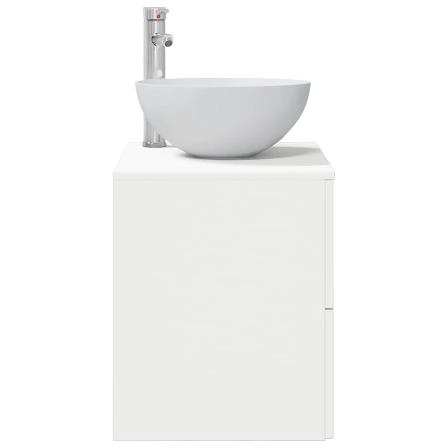 Meuble lavabo mural Blanc 49,5 x 35 x 63 cm Bois d'ingénierie - 4