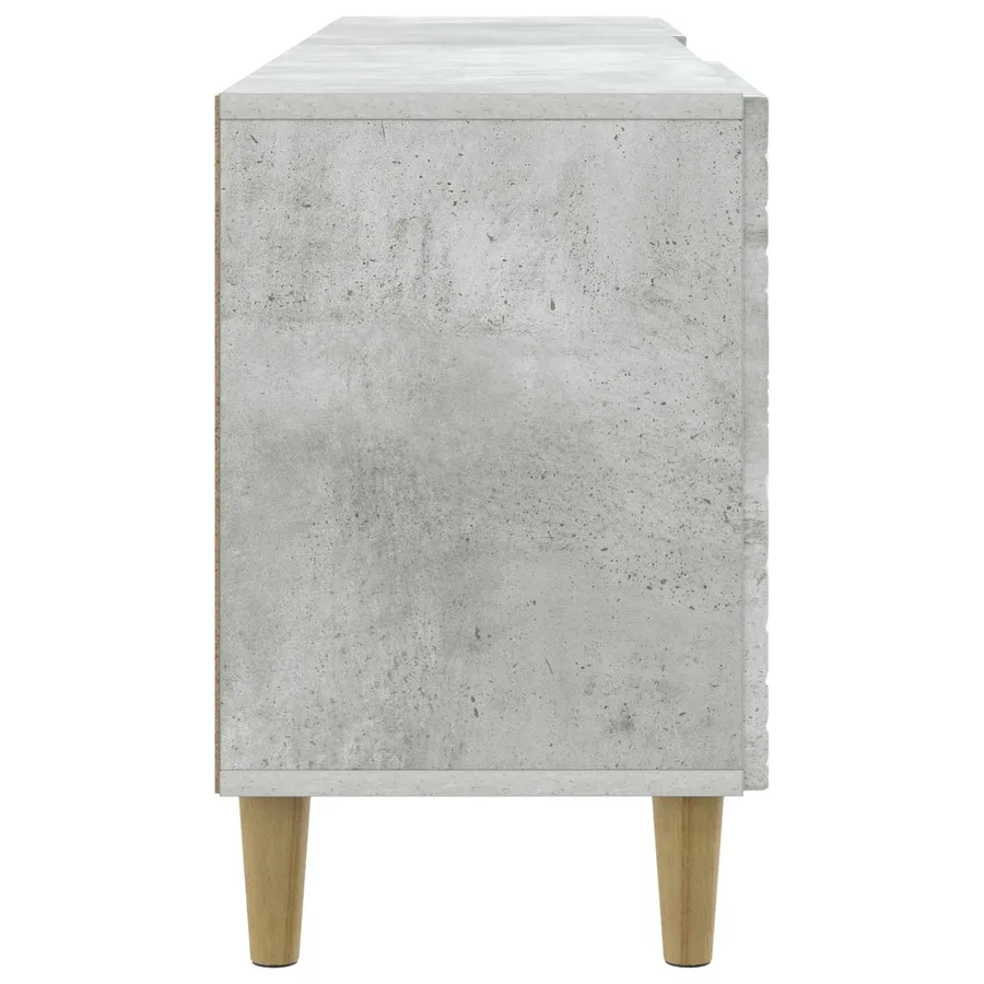 Meuble TV 102 x 34,5 x 50 cm Gris béton Bois d'ingénierie - 6