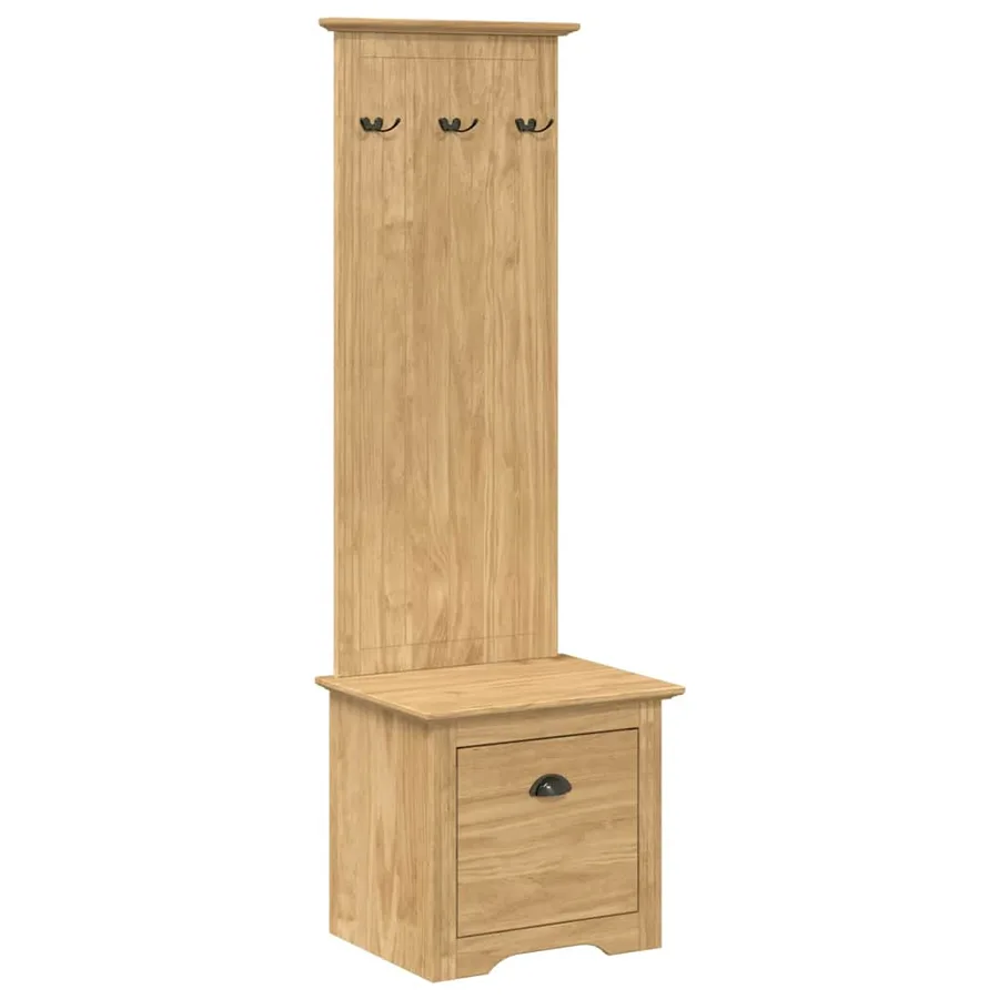 Meuble de couloir BODO Marron miel 50 x 40 x 156,7 cm - 2