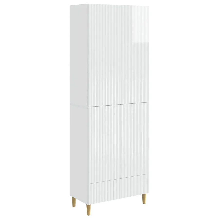 Ensemble de Meubles 2 pcs Blanc brillant 66 x 34,5 x 95 cm - 2