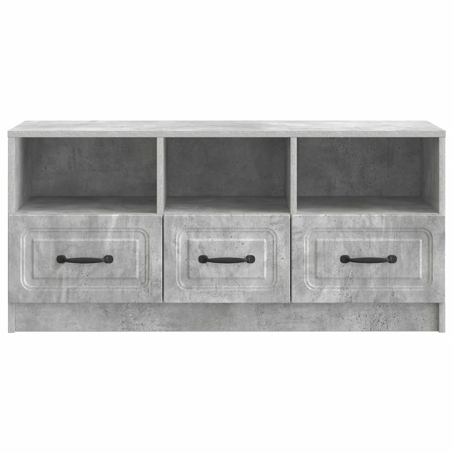 Meuble TV Gris béton 102 x 34,5 x 47 cm Bois d'ingénierie - 6