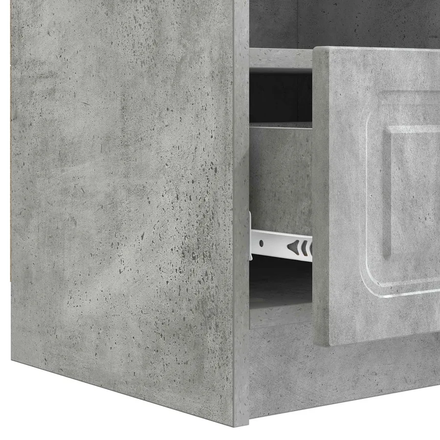 Meuble TV Gris béton 102 x 34,5 x 47 cm Bois d'ingénierie - 9