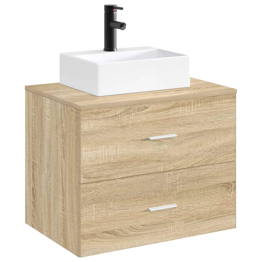 Lavabo de salle de bains Noir Mat 39 x 30,5 x 12,5 cm métal - 3