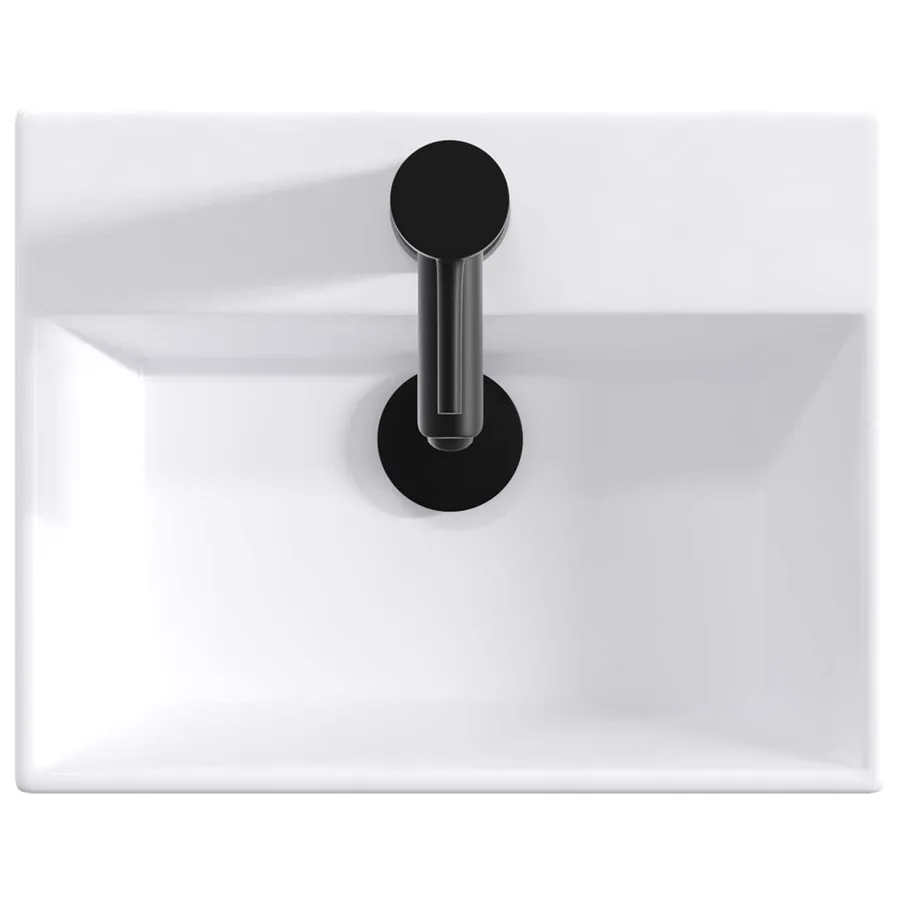 Lavabo de salle de bains Noir Mat 39 x 30,5 x 12,5 cm métal - 7
