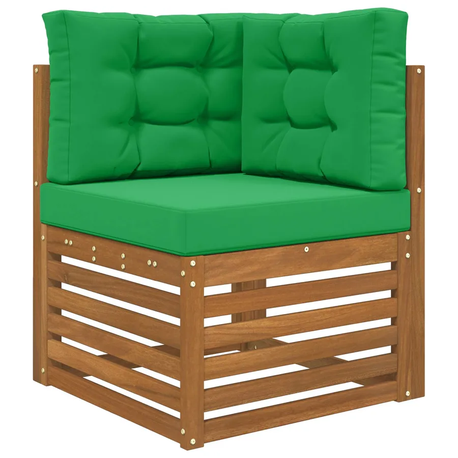 Coussin de canapé d'extérieur 3 pcs Vert Polyester - 3