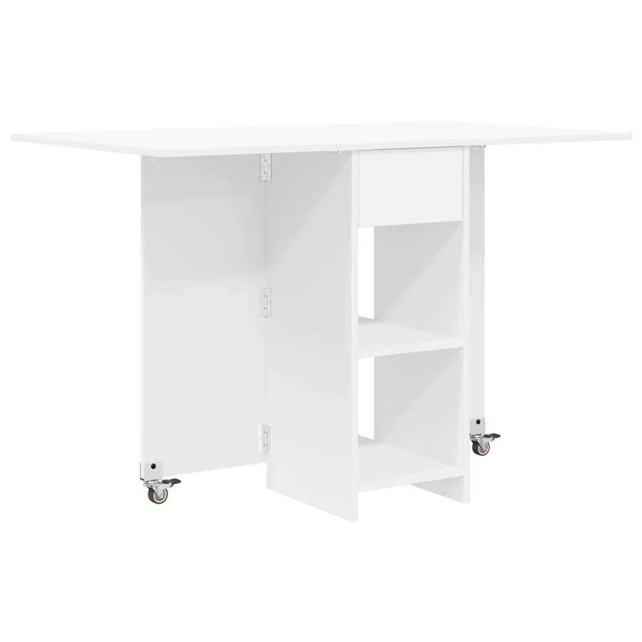 Table à dîner 115 x 70 x 75 cm Bois d'ingénierie Blanc - 2