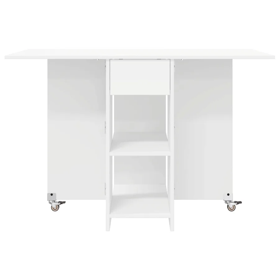 Table à dîner 115 x 70 x 75 cm Bois d'ingénierie Blanc - 6