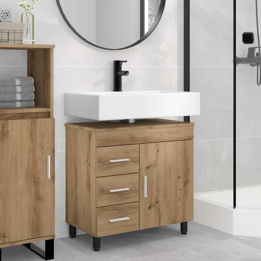 Unité de vanité de salle de bain Chêne artisanal