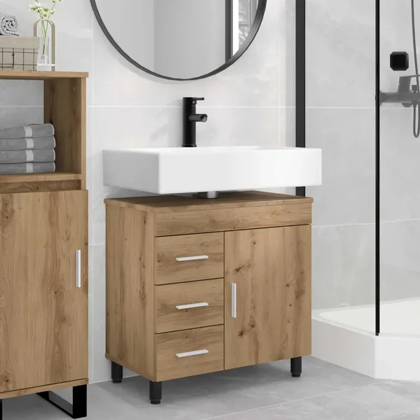 Unité de vanité de salle de bain Chêne artisanal