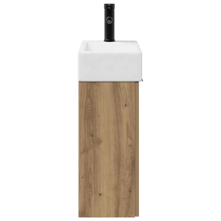 Meuble de salle de bain avec robinet Chêne artisanal - 6