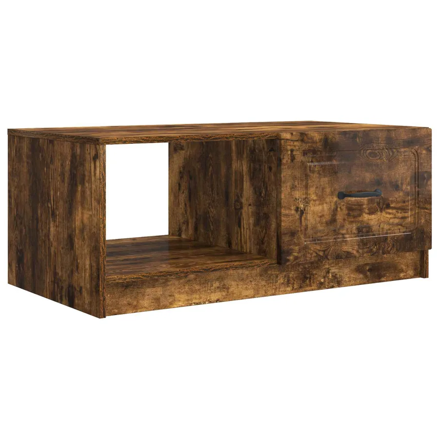 Table basse Chêne fumé 90 x 50 x 37 cm Bois d'ingénierie - 2