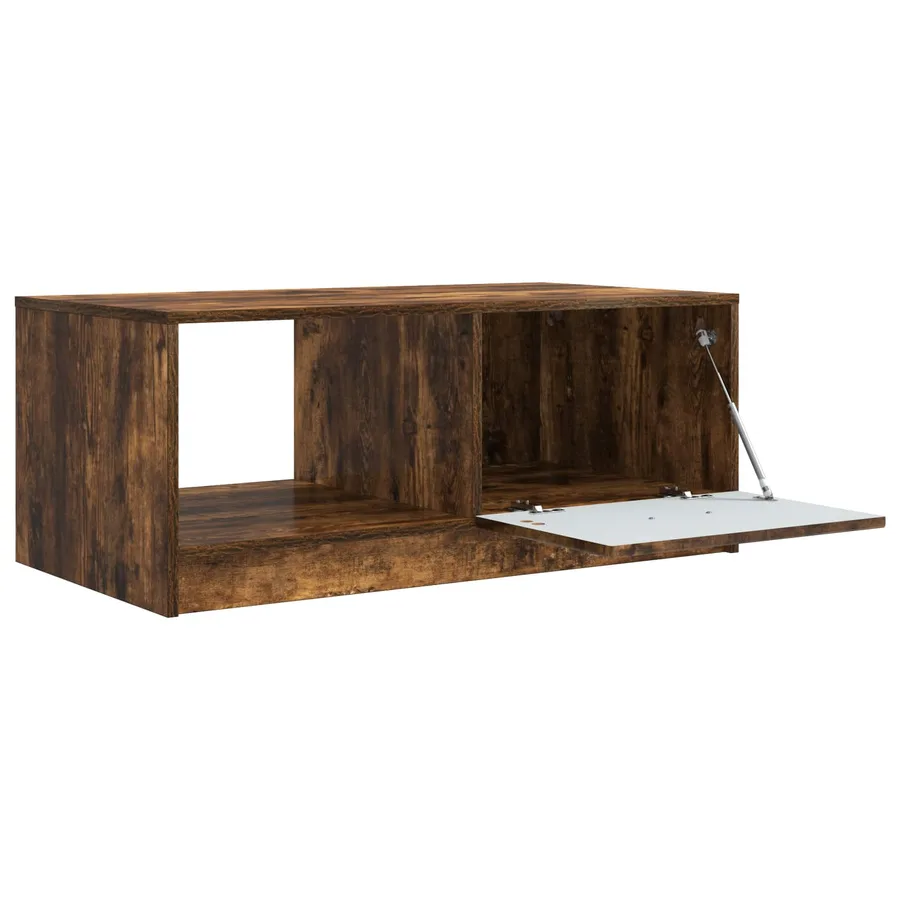 Table basse Chêne fumé 90 x 50 x 37 cm Bois d'ingénierie - 4